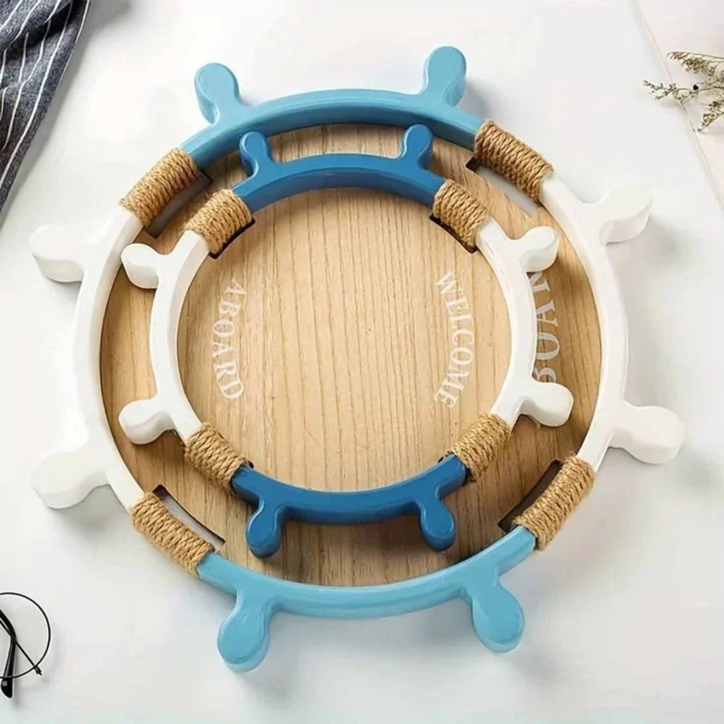 Nautical Ship Wheel Tray