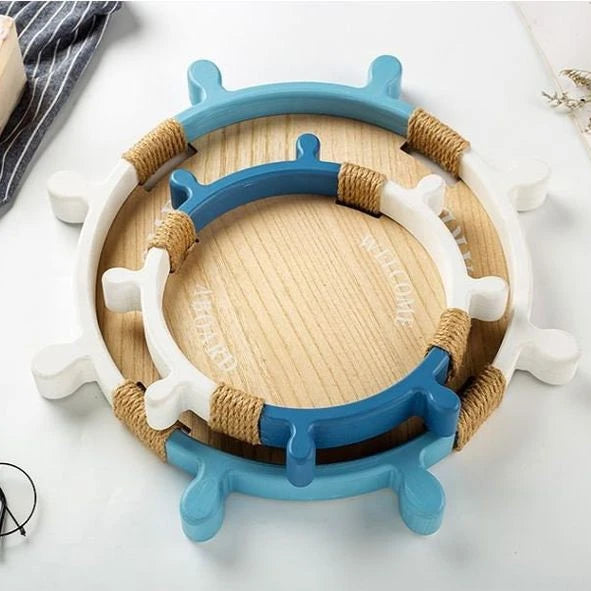 Nautical Ship Wheel Tray