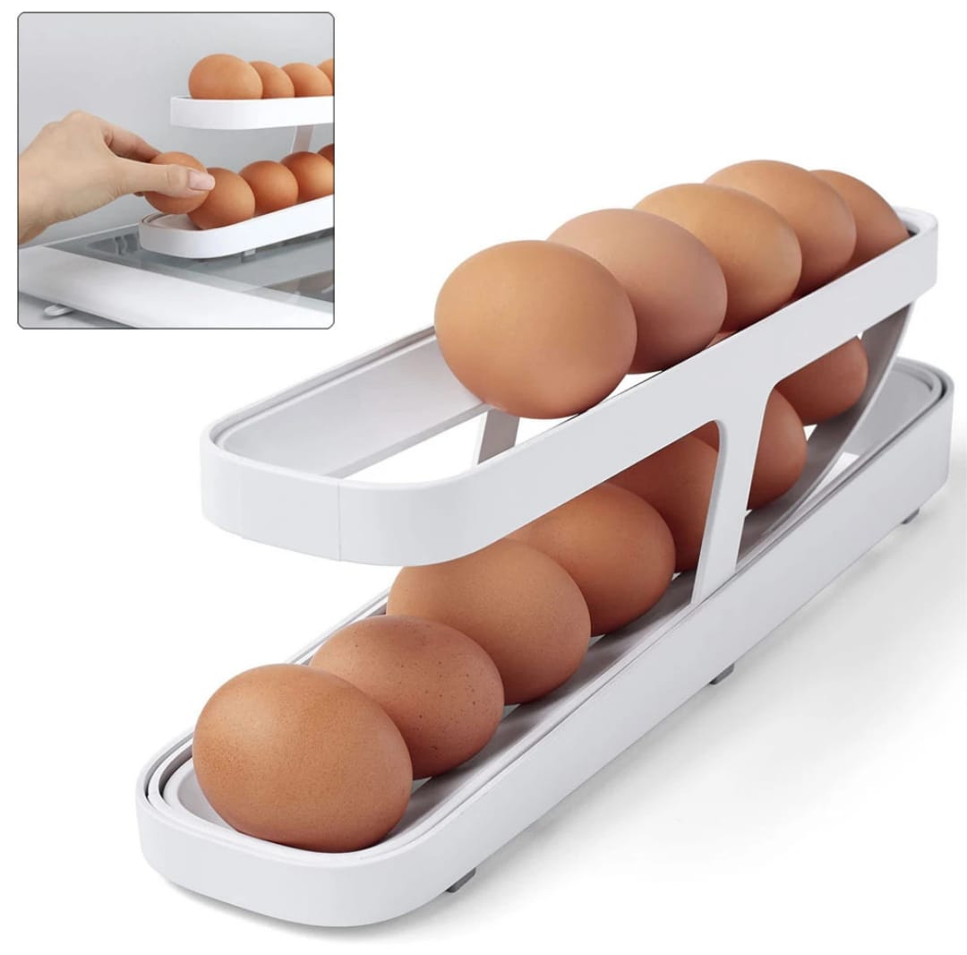 Rolling egg dispenser