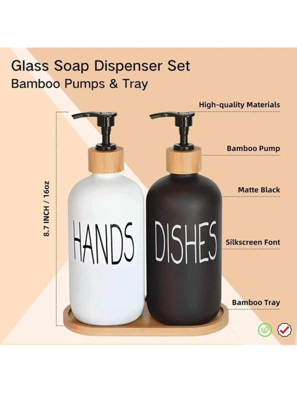 Ceramic Kitchen Sink Dish Soap/Lotion Dispenser set